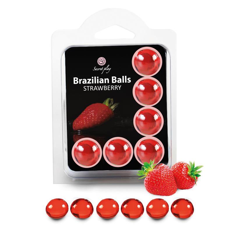 SECRET PLAY - BRAZILIAN BALLS SET 6 STRAWBERRY