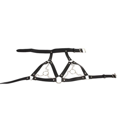 CHISA - BREAST HARNESS WITH O RING CHAINS
