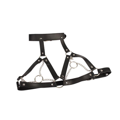 CHISA - BREAST HARNESS WITH O RING CHAINS