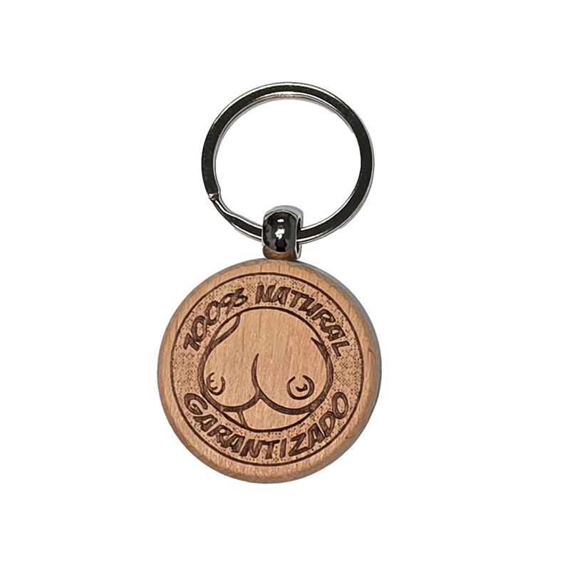 DIVERTY SEX - BREAST SHAPED WOODEN KEYCHAIN