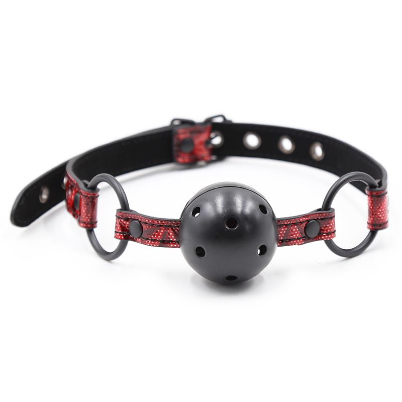 DIAMOND LINE - BREATHABLE GAG BALL DIAMOND VEGAN LEATHER