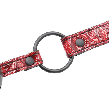 DIAMOND LINE - BREATHABLE GAG BALL DIAMOND VEGAN LEATHER