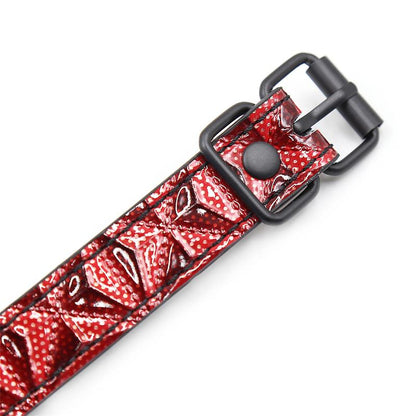 DIAMOND LINE - BREATHABLE GAG BALL DIAMOND VEGAN LEATHER
