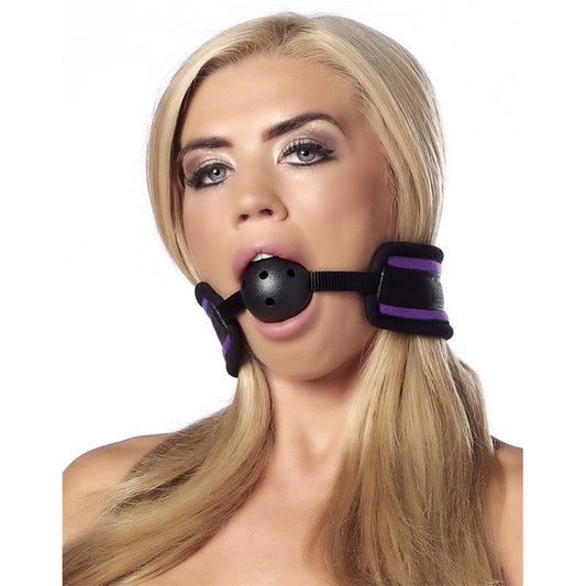 BONDAGE PLAY - BREATHABLE GAG BALL PURPLE