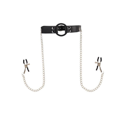 CHISA - BREATHABLE O RING GAG WITH NIPPLE CLAMPS