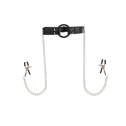 CHISA - BREATHABLE O RING GAG WITH NIPPLE CLAMPS