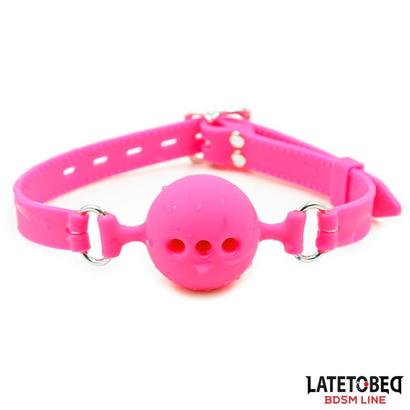 LATETOBED BDSM LINE - BREATHABLE SILICONE BALL GAG M - 4.5 CM