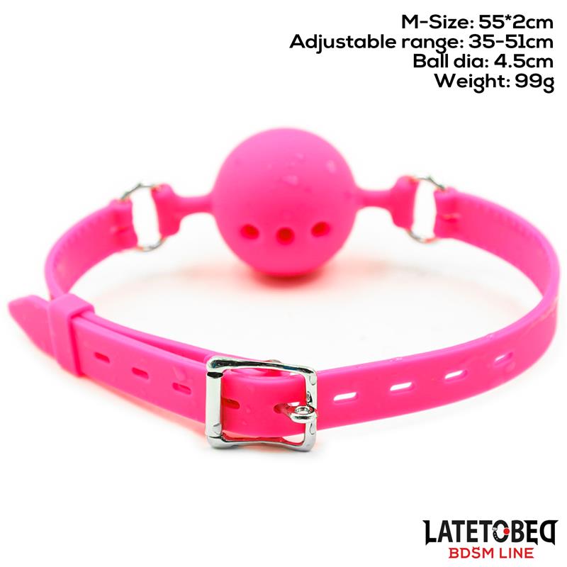 LATETOBED BDSM LINE - BREATHABLE SILICONE BALL GAG M - 4.5 CM
