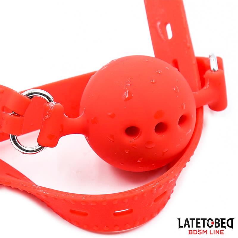LATETOBED BDSM LINE - BREATHABLE SILICONE BALL GAG S - 4 CM