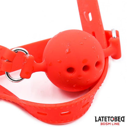 LATETOBED BDSM LINE - BREATHABLE SILICONE BALL GAG S - 4 CM