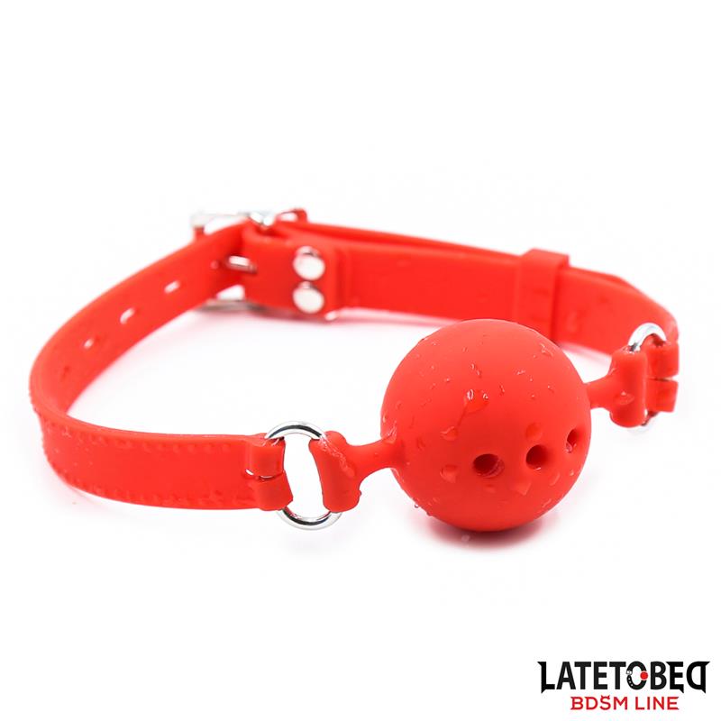 LATETOBED BDSM LINE - BREATHABLE SILICONE BALL GAG S - 4 CM