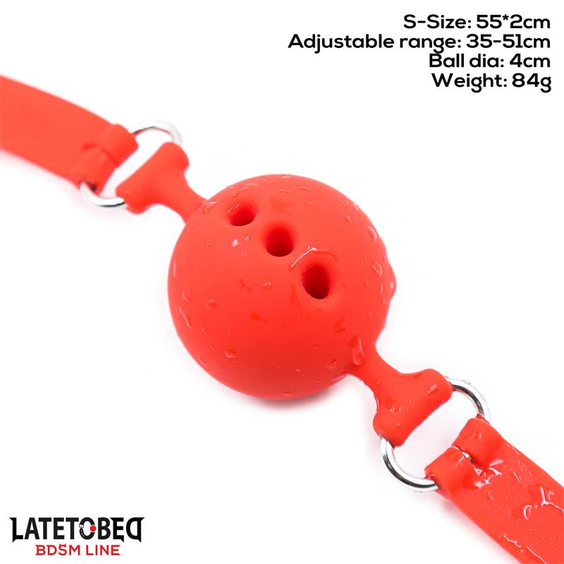 LATETOBED BDSM LINE - BREATHABLE SILICONE BALL GAG S - 4 CM