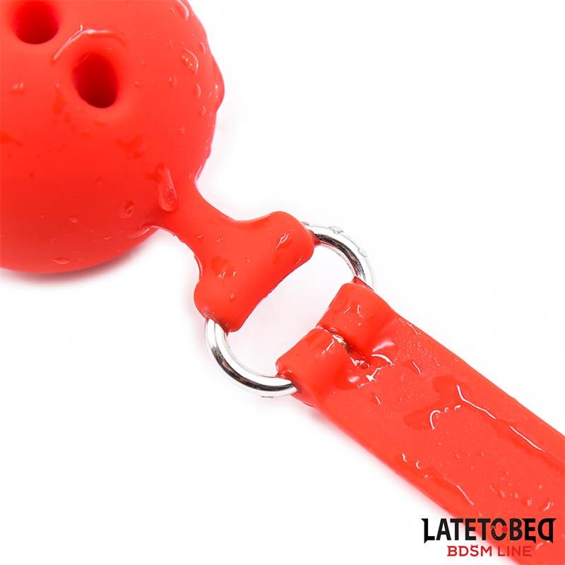 LATETOBED BDSM LINE - BREATHABLE SILICONE BALL GAG S - 4 CM