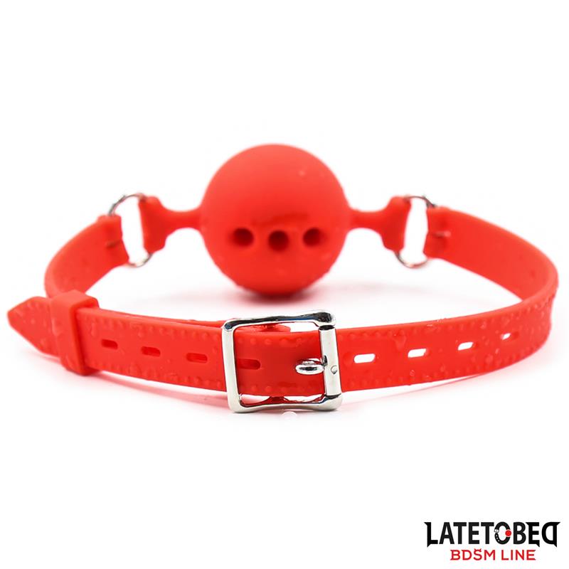 LATETOBED BDSM LINE - BREATHABLE SILICONE BALL GAG S - 4 CM
