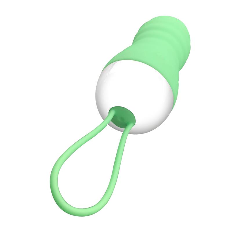 INTOYOU - HUEVO VIBRADOR VERDE BRILLANTE CON CONTROL REMOTO USB DE SILICONA