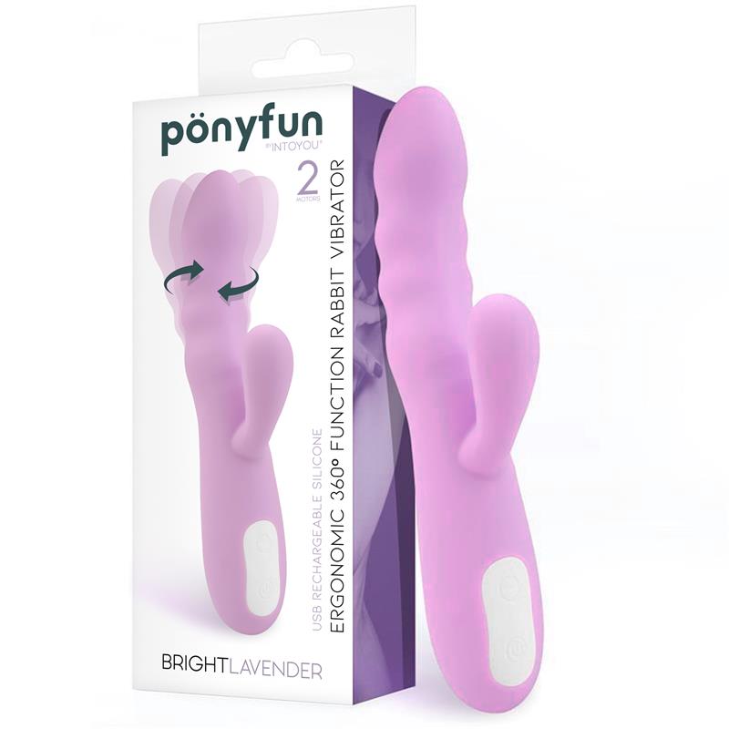 INTOYOU - BRIGHTLAVENDER VIBE AND ROTATOR DOUBLE MOTOR 360º USB SILICONE