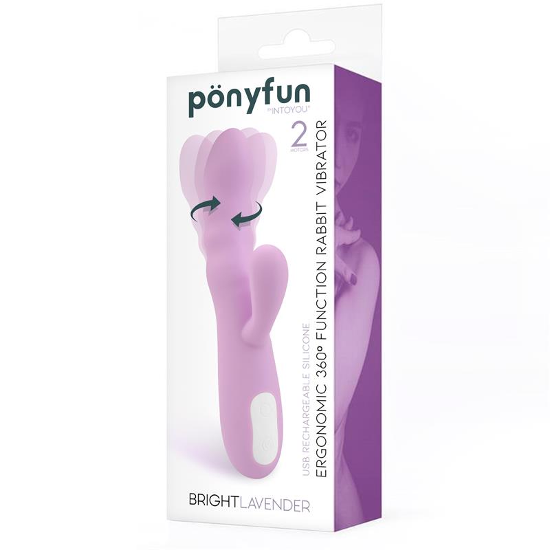 INTOYOU - BRIGHTLAVENDER VIBE AND ROTATOR DOUBLE MOTOR 360º USB SILICONE