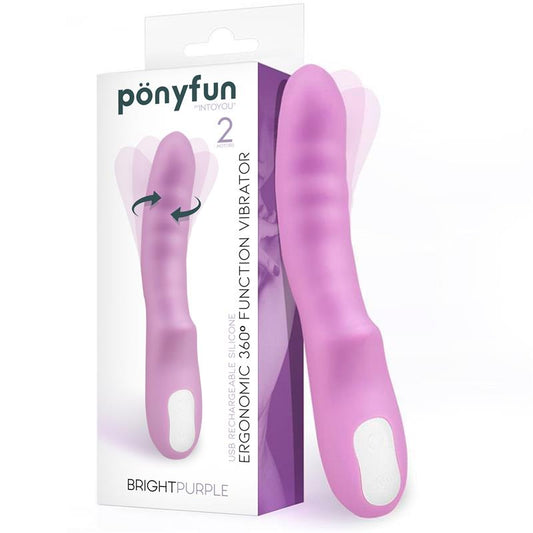 INTOYOU - BRIGHTPURPLE VIBE Y ROTATOR DOUBLE MOTOR 360º USB SILICONE