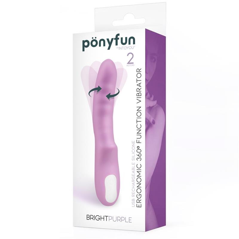 INTOYOU - BRIGHTPURPLE VIBE Y ROTATOR DOUBLE MOTOR 360º USB SILICONE