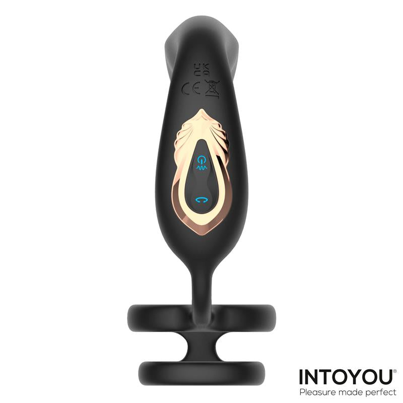 INTOYOU - BRUCE PROSTATE MASSAGER 360º WITH DOUBLE COCKRING WITH VIBRATION