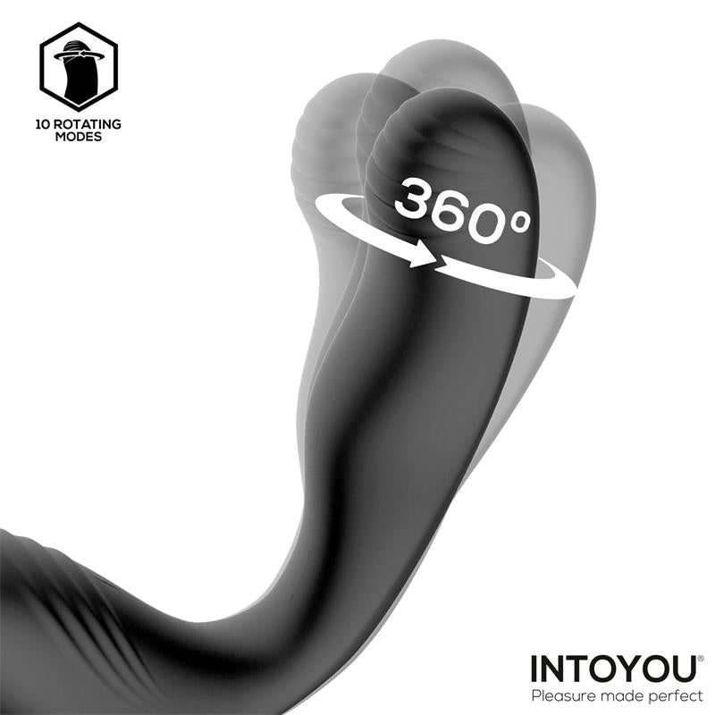 INTOYOU - BRUCE PROSTATE MASSAGER 360º WITH DOUBLE COCKRING WITH VIBRATION