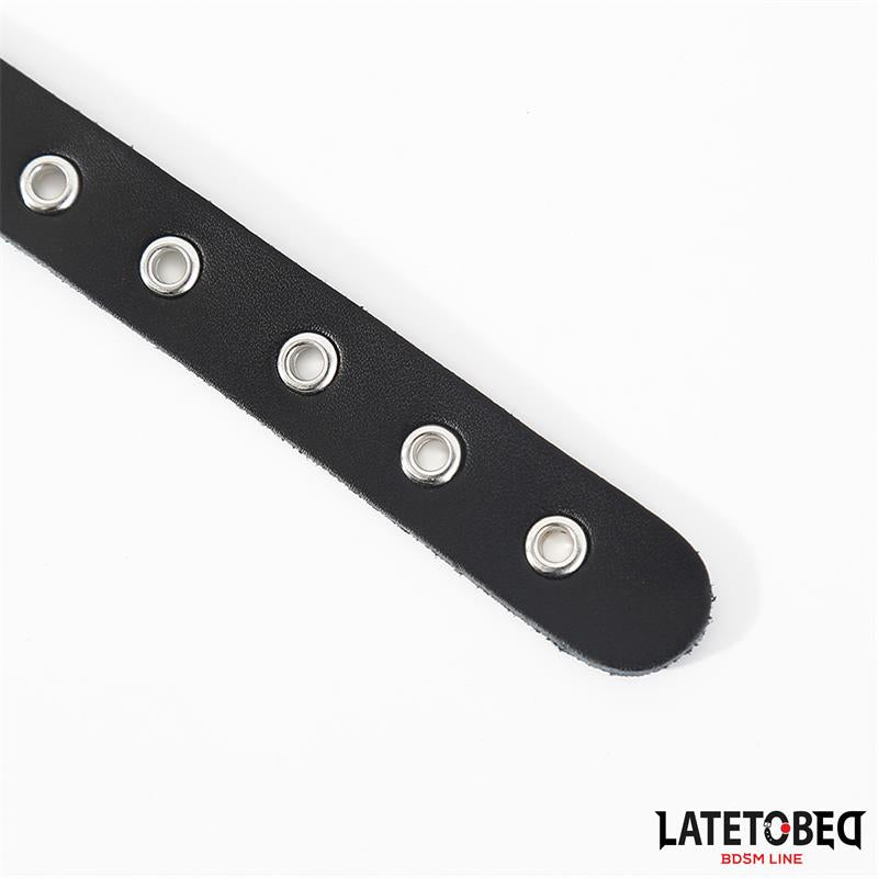 LATETOBED BDSM LINE - BUCKLE FASTENER RING WITH LEASH