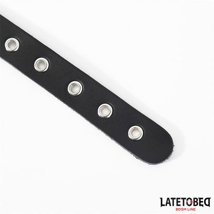 LATETOBED BDSM LINE - BUCKLE FASTENER RING WITH LEASH