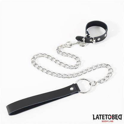 LATETOBED BDSM LINE - BUCKLE FASTENER RING WITH LEASH
