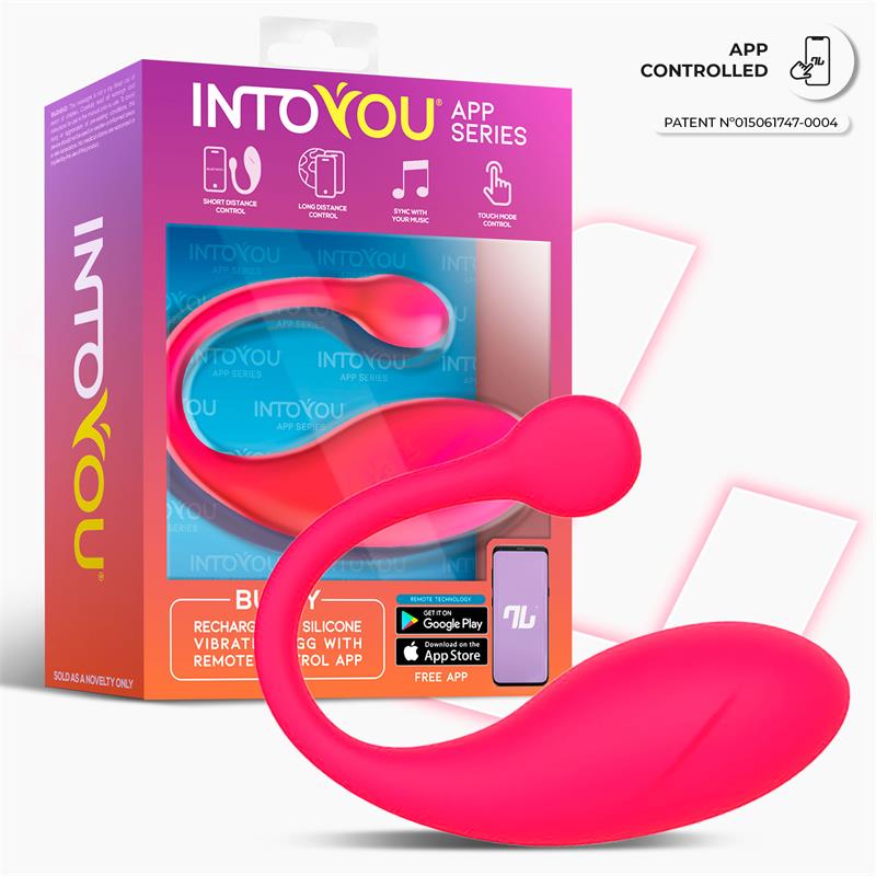 INTOYOU APP SERIES - BULBY VIBRATING EGG WITH APP DARK PINK