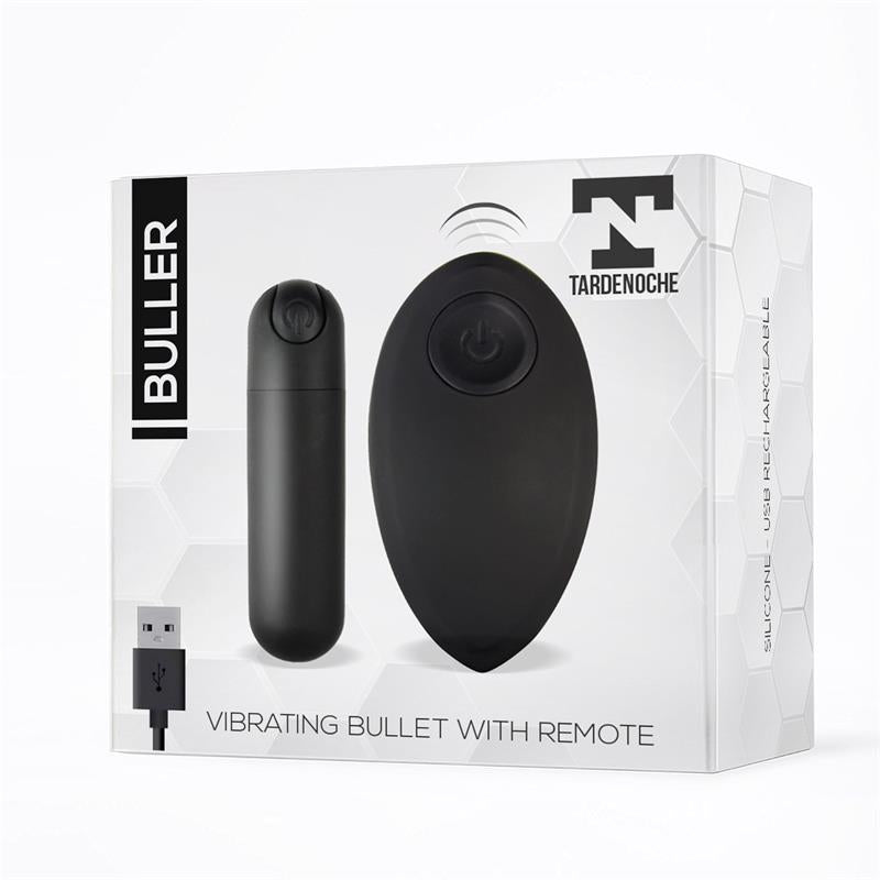 TARDENOCHE - BULLER VIBRATING BULLET REMOTE CONTROL USB SILICONE BLACK