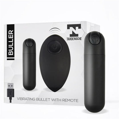 TARDENOCHE - BULLER VIBRATING BULLET REMOTE CONTROL USB SILICONE BLACK