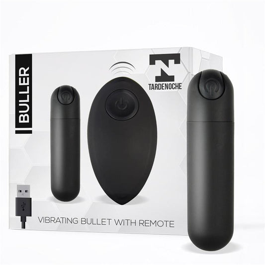 TARDENOCHE - BULLER VIBRATING BULLET REMOTE CONTROL USB SILICONE BLACK