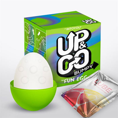 UP&GO - BUMPY MASTURBATOR EGG ELASTIC GREEN