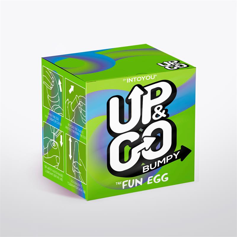 UP&GO - BUMPY MASTURBATOR EGG ELASTIC GREEN