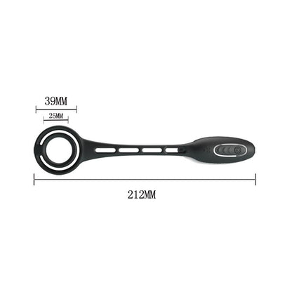 PRETTY LOVE - PENIS RINGS WITH VIBRATOR PLUG