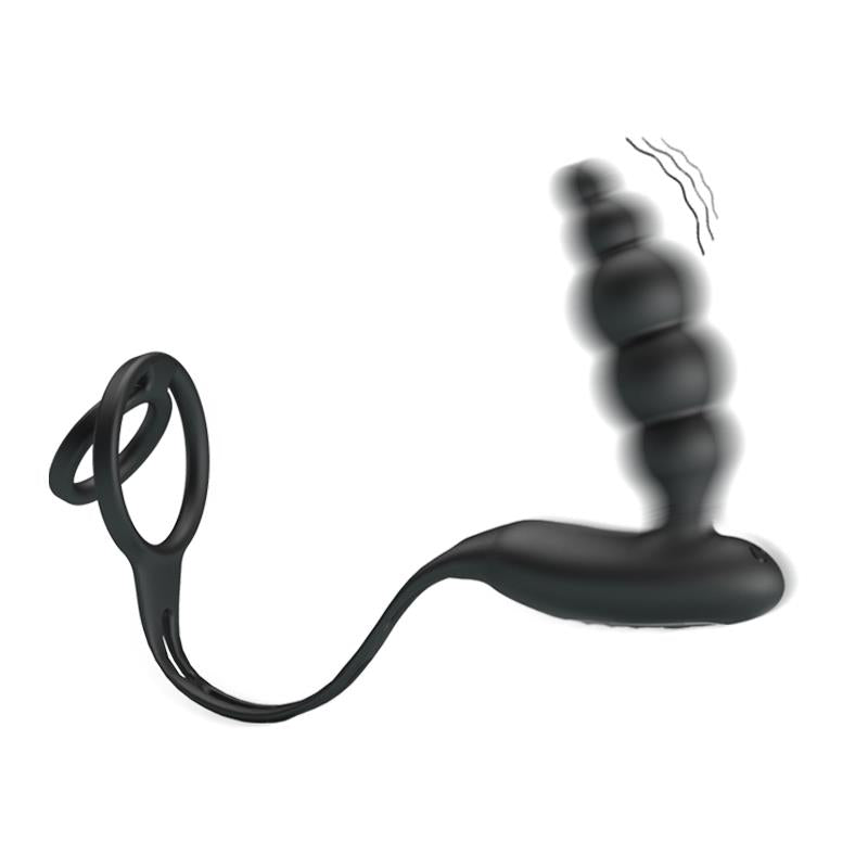 PRETTYLOVE - BUTT PLUG AND PENIS RING WITH VIBRATION