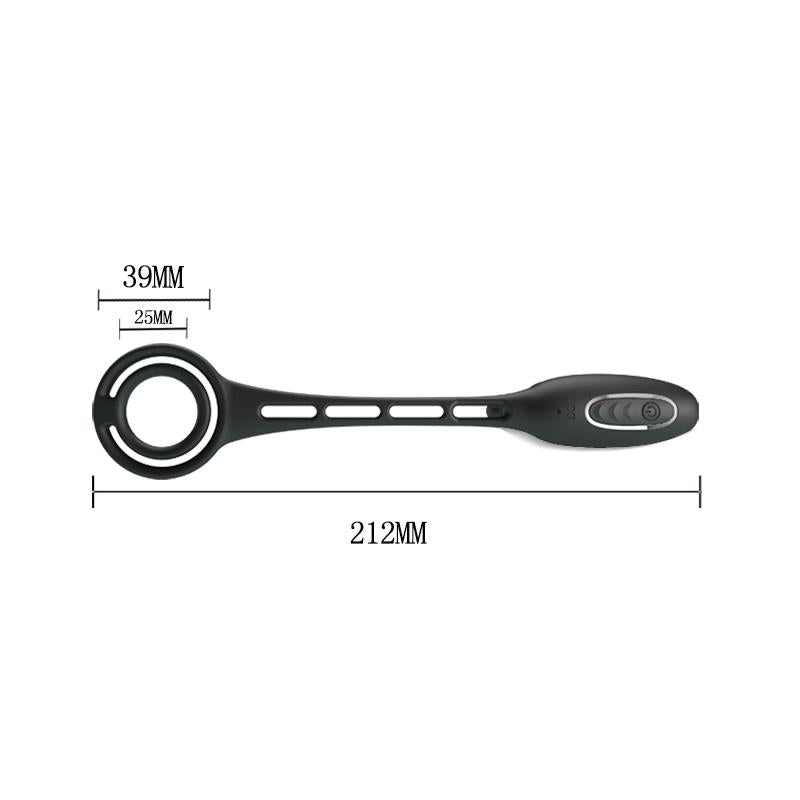 PRETTYLOVE - BUTT PLUG AND PENIS RING WITH VIBRATION