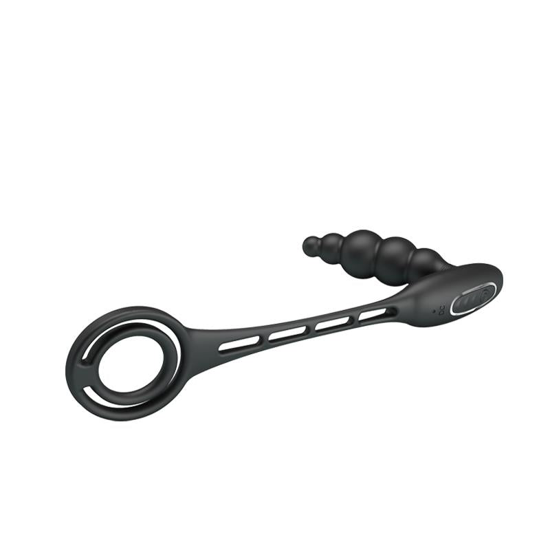 PRETTYLOVE - BUTT PLUG AND PENIS RING WITH VIBRATION
