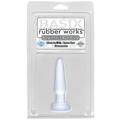 BASIX RUBBER WORKS - BUTT PLUG BEGINNERS CLEAR