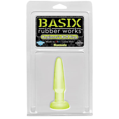 BASIX RUBBER WORKS - BUTT PLUG BEGINNERS GLOW IN THE DARK