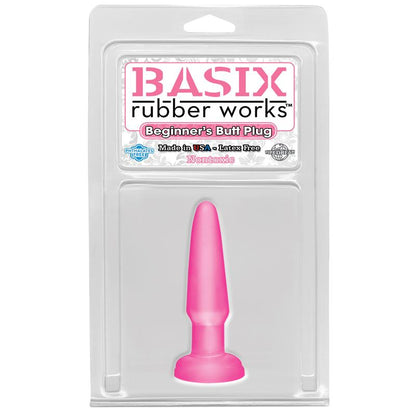 BASIX RUBBER WORKS - BUTT PLUG BEGINNERS PINK