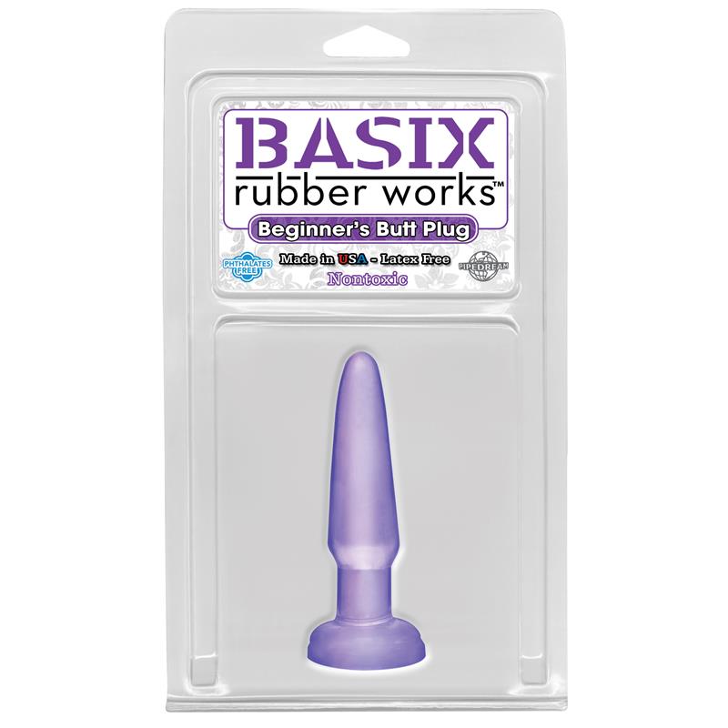 BASIX RUBBER WORKS - BUTT PLUG BEGINNERS PURPLE