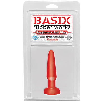 BASIX RUBBER WORKS - BUTT PLUG BEGINNERS RED