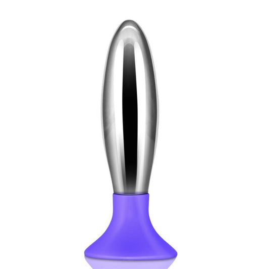 LOVETOY - BUTT PLUG BOBBY METAL AND SILICONE PURPLE
