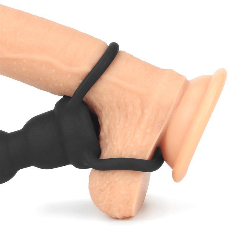 LOVETOY - BUTT PLUG DOUBLE PROBER WITH VIBRATION BLACK