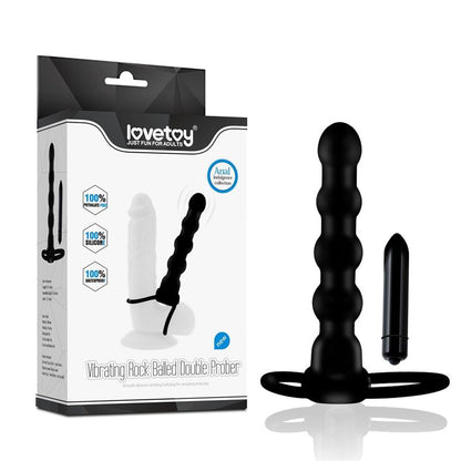 LOVETOY - BUTT PLUG DOUBLE PROBER WITH VIBRATION BLACK