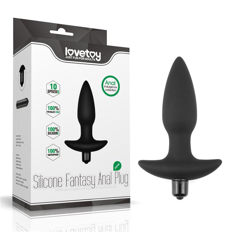 LOVETOY - BUTT PLUG FANTASY PLUG WITH VIBRATION BLACK