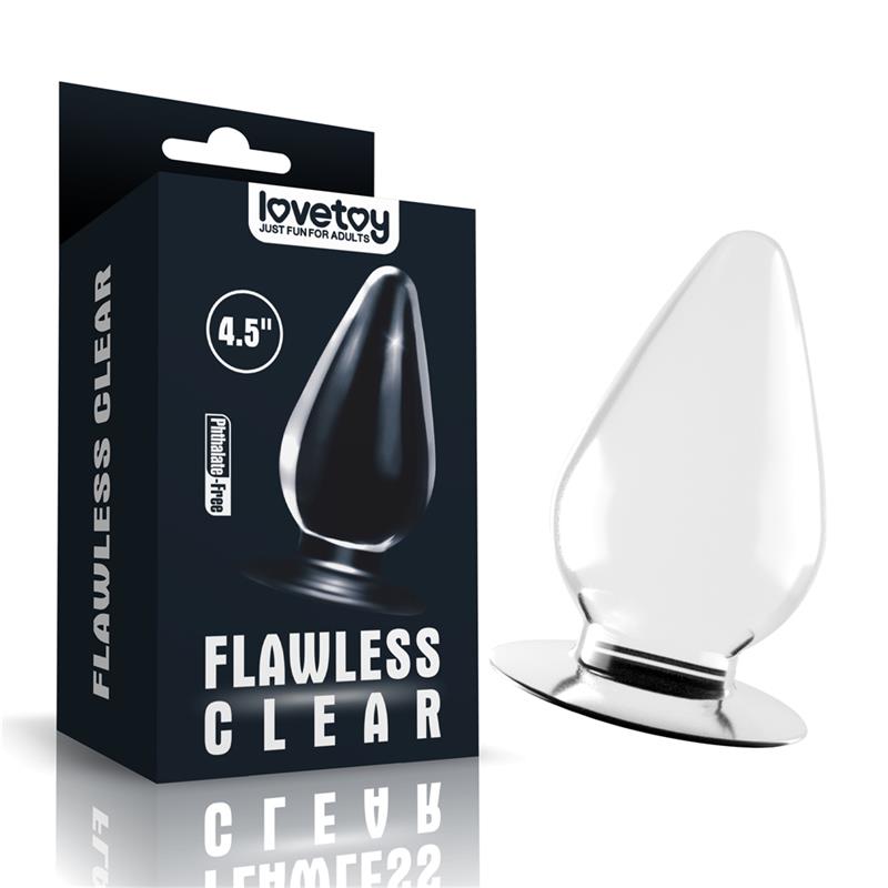 LOVETOY - BUTT PLUG FLAWLESS CLEAR 4.5 CLEAR