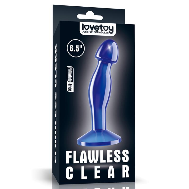 LOVETOY - BUTT PLUG FLAWLESS CLEAR BLUE 6.5