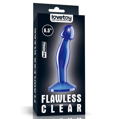 LOVETOY - BUTT PLUG FLAWLESS CLEAR BLUE 6.5